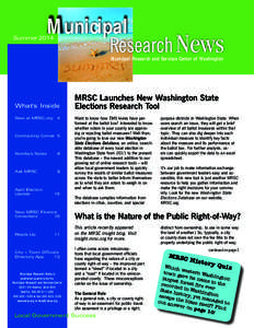 Municipal  Research News Summer 2014