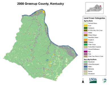 2008 Greenup County, Kentucky  Land Cover Categories Agriculture  Pasture/Grass