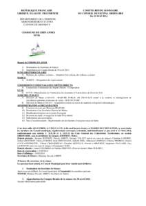 REPUBLIQUE FRANCAISE LIBERTE- EGALITE -FRATERNITE COMPTE-RENDU SOMMAIRE DU CONSEIL MUNICIPAL ORDINAIRE Du 21 MAI 2014