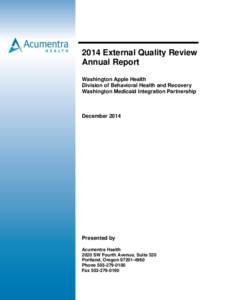 External Quality Review Preliminary Report