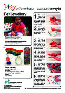 make & do activity kit  Felt jewellery 1