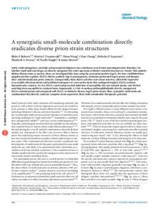 A synergistic small-molecule combination directly eradicates diverse prion strain structures
