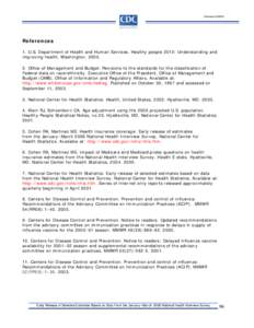 Early Release of Selected Estimates Based on Data From the January-March 2006 National Health Interview Survey (September 2006)