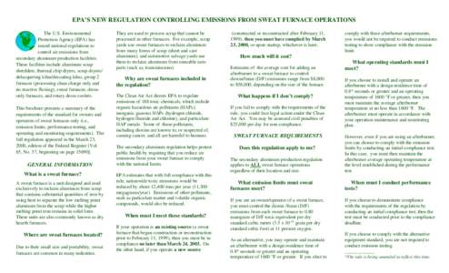 Environment / Air pollution in the United States / United States Environmental Protection Agency / Furnace / Clean Air Act / Vehicle emissions control / National Emissions Standards for Hazardous Air Pollutants / Volatile organic compound / Not-To-Exceed / Pollution / Air pollution / Emission standards