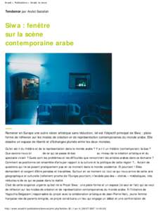 Arcadi > Publications > Arcadi, la revue