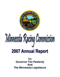 Recreation / Tim Pawlenty / Canterbury Park / Harness racing / Running Aces Harness Park / Minnesota / Race track / Thoroughbred / Horse racing / Sports / Animals in sport