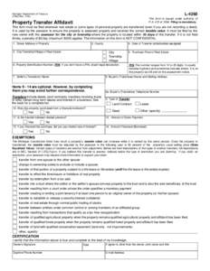 Form 2766, L-4260 Property Transfer Affidavit