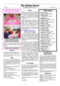 The Okaihau Breeze[removed]The Okaihau College Newsletter  OKAIHAU COLLLEGE