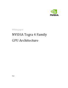 Whitepaper  NVIDIA Tegra 4 Family