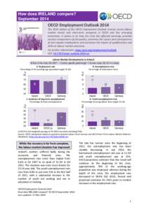 How does IRELAND compare? September 2014 OECD Employment Outlook[removed]The 2014 edition of the OECD Employment Outlook reviews recent labour