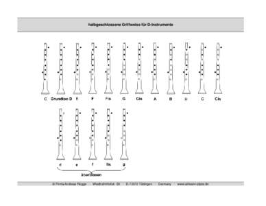 halbgeschlossene Griffweise für D-Instrumente  © Firma Andreas Rogge Westbahnhofstr. 60