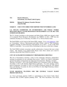 ITEM 1 Agenda of November 15, 2012 TO:  Board of Directors