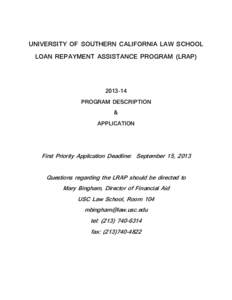 UNIVERSITY OF SOUTHERN CALIFORNIA LAW SCHOOL