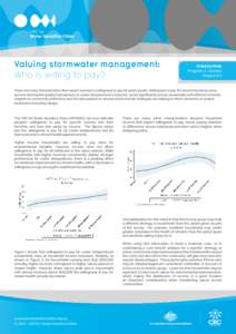 Valuing stormwater management: Who is willing to pay? Industry Note Program A: Society Project A1.1