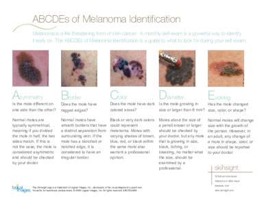 ABCDEs of Melanoma Identification  © 2009 Logical Images, Inc. © 2009 Logical Images, Inc.