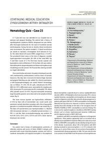 Myelodysplastic syndrome / Eosinophilia / Eosinophil granulocyte / Leukemia / Complete blood count / Myeloproliferative disease / Chronic myelogenous leukemia / Sideroblastic anemia / Hematology / Medicine / Biology / Myeloid leukemia