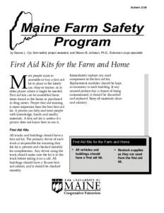 NASD: First Aid Kits for the Farm and Home