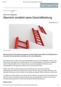 [removed]Starmind verstärkt seine Geschäftsleitung ­ Netzwoche  