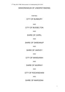 th  17 May 2013 FINAL Memorandum of Understanding[removed]MEMORANDUM OF UNDERSTANDING