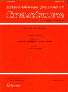 International Journal of Fracture:1–7 DOIs10704 © SpringerPreface