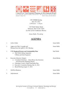 Central New York Regional Planning & Development Board  126 N. Salina Street, Suite 200, Syracuse, New York 13202 • Tel[removed] • Fax[removed]Kathleen A. Rapp, Chair David V. Bottar, Executive Director