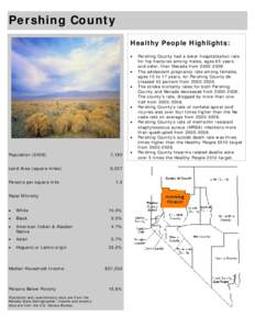 Pershing County Healthy People Highlights:   