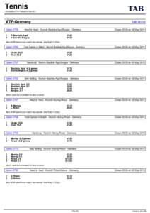 Betting in poker / Juan Martín del Potro / Andy Murray / Gaël Monfils / Gasquet / Serena Williams / Tennis / Babo / German nobility