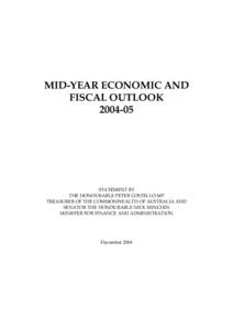 Mid-Year Economic and Fiscal Outlook[removed]