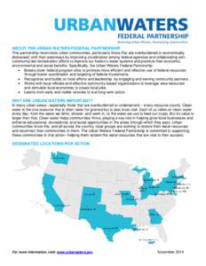 Urban Waters Federal Partnership Factsheet