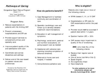 Nursing / Healthcare in the United States / Healthcare management / Chronic obstructive pulmonary disease / Palliative care / Emergency department / Health care / Case management / Acute exacerbation of chronic obstructive pulmonary disease / Medicine / Health / Hospice