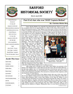 Sanford Historical Society March—April 2003