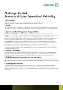 Business / Auditing / Actuarial science / Operational risk management / Internal audit / Operational risk / Audit committee / ISO 31000 / Audit / Risk / Management / Risk management