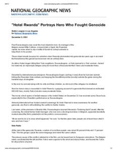 Ethnic groups in Rwanda / Genocides / Humanitarians / Paul Rusesabagina / Hutu / Interahamwe / Rwanda / Tutsi / Bibliography of the Rwandan Genocide / Rwandan Genocide / Africa / Bantu