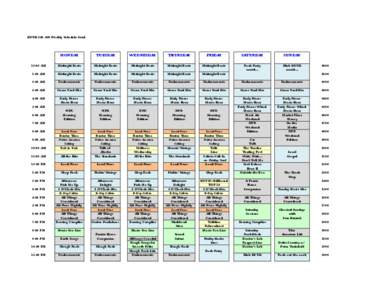 KYUK 640 AM Weekly Schedule Grid  MONDAY TUESDAY