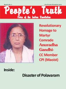 Bulletin No. 2  (For Private Circulation only) People ’s Truth Voice of the Indian Revolution