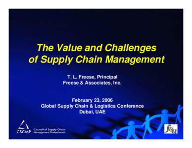 Microsoft PowerPoint - The Value & Challenges of SCM-Final.ppt