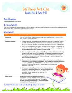 ®  Día! Family Book Club Lesson Plan 2; Ages[removed]Book Information