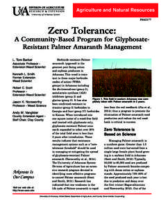 DIVISION OF AGRICULTURE RESEARCH & EXTENSION University of Arkansas System Agriculture and Natural Resources FSA2177