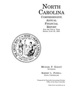 NORTH CAROLINA COMPREHENSIVE ANNUAL FINANCIAL REPORT