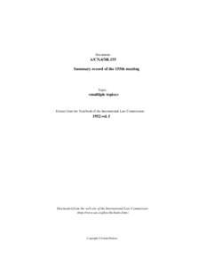 Law / Human rights instruments / United Nations Economic and Social Council / International relations / Social philosophy / International Law Commission / League of Nations / Statelessness