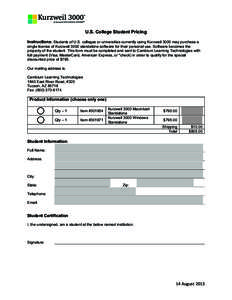 College Student Pricing-Oct 13