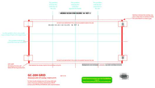 This guideline indicates the center line on the side.  This guideline