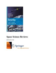 Space Science Reviews ISSN[removed]Publisher: Springer Volume 128, Numbers 1-4, February 2007