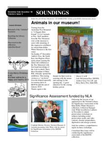 Newsletter Date December ‘09 Volume 2, Issue 5 SOUNDINGS  Eden Killer Whale MuseumEmail 