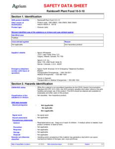 1276 Rainbow® Plant FoodEnglish (US)) Agrium ISS SDS GHS United States (US) - HCS 2012 V4.5