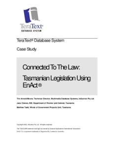 SAIC: Products: TeraText: Connected To The Law: Tasmanian Legislation Using EnAct