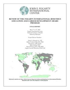 Review of the Fogarty International Bioethics Education and Career Development Award Program