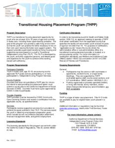 Transitional living / Family / Foster care / California Department of Social Services