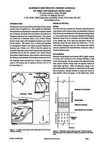 HAMERSLEY IRON PROVINCE, WESTERN AUSTRALIA M.F. Killick1, H.M. Churchward2 and R.R. Anand3Lockwood Street, Yokine, WAPO Box 159, Balingup, WACRC LEME, CSIRO Exploration and Mining, PO Box 1130, B