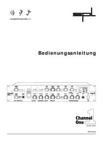 Bedienungsanleitung  Modell 9945 Kanalzug